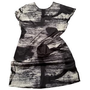 Rebecca Moses Black and Grayscle design Women’s Short Sleeve dress XS EUC